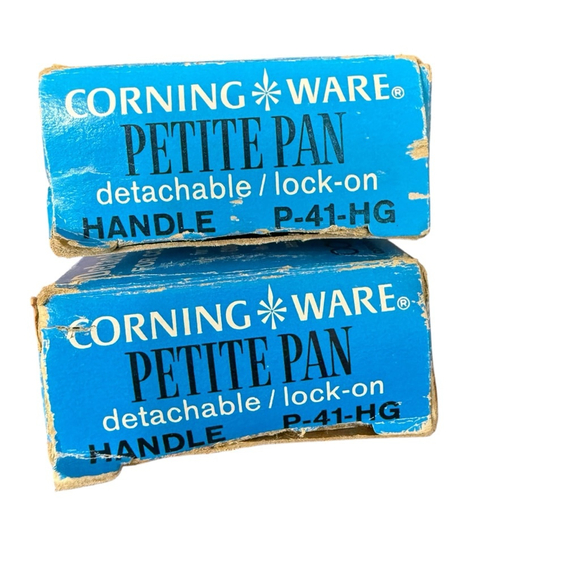 Pair of Vintage Corning Ware Petite Pan Detachable Handles w/ Boxes - Picture 1 of 7